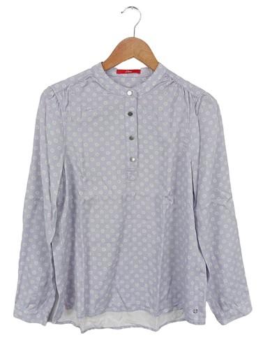 Oliver langarm blusen blau - langarm-blusen,