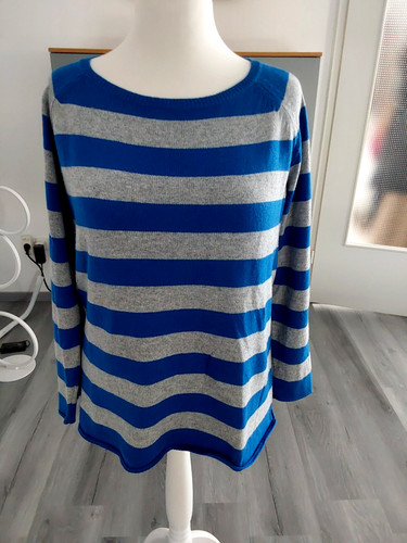 Oliver strickpulli blau grau - blau,
